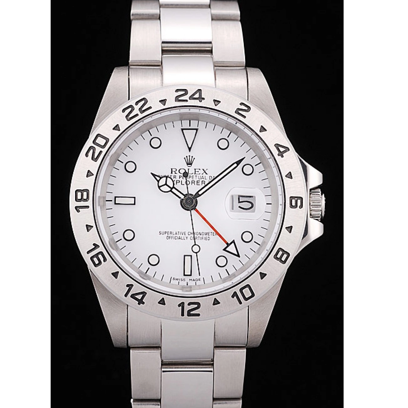MiroTime 0723 Rolex Explorer Stainless Steel Bezel White Dial